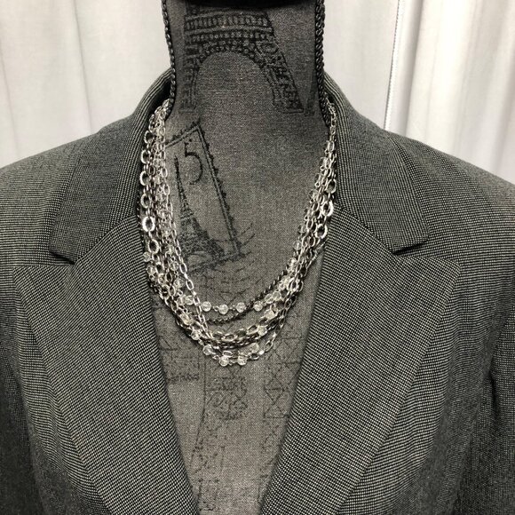 Rafaella Blazer Womens Size 14 Black Gray Lined Pockets Suit Jacket Career - Picture 2 of 7